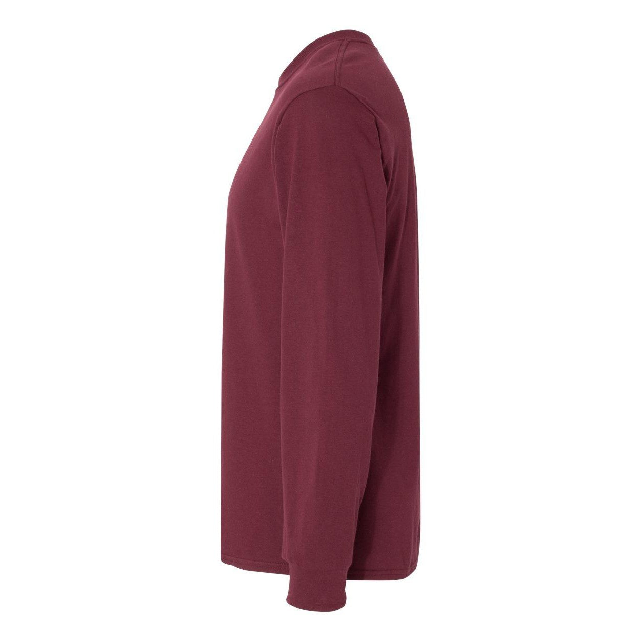 Safety Orange - Front - Gildan Heavy Cotton Long Sleeve T-Shirt