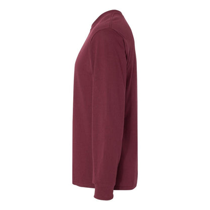 Safety Orange - Front - Gildan Heavy Cotton Long Sleeve T-Shirt