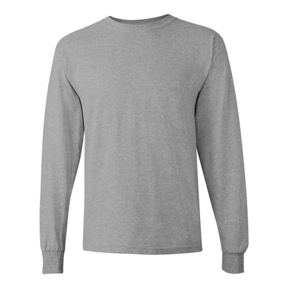 Purple - Back - Gildan Heavy Cotton Long Sleeve T-Shirt