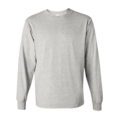 Cardinal Red - Front - Gildan Heavy Cotton Long Sleeve T-Shirt