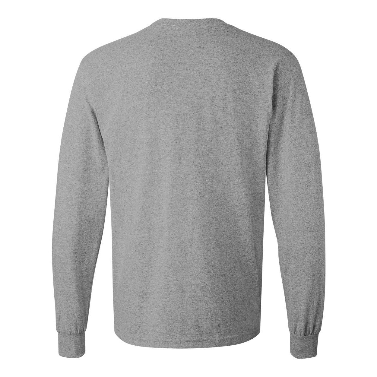 Red - Back - Gildan Heavy Cotton Long Sleeve T-Shirt