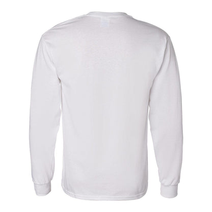 Safety Orange - Back - Gildan Heavy Cotton Long Sleeve T-Shirt