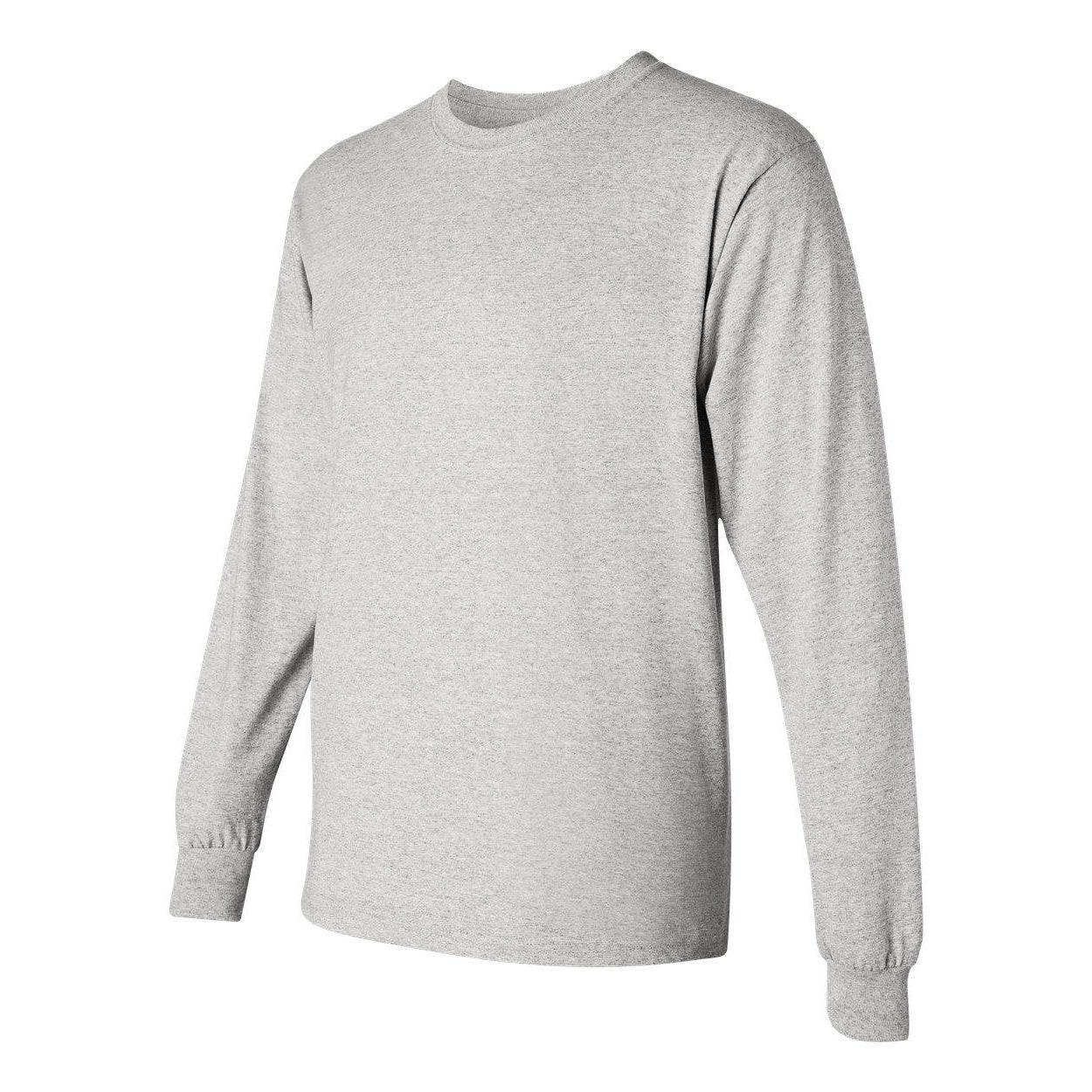 Maroon - Side - Gildan Heavy Cotton Long Sleeve T-Shirt