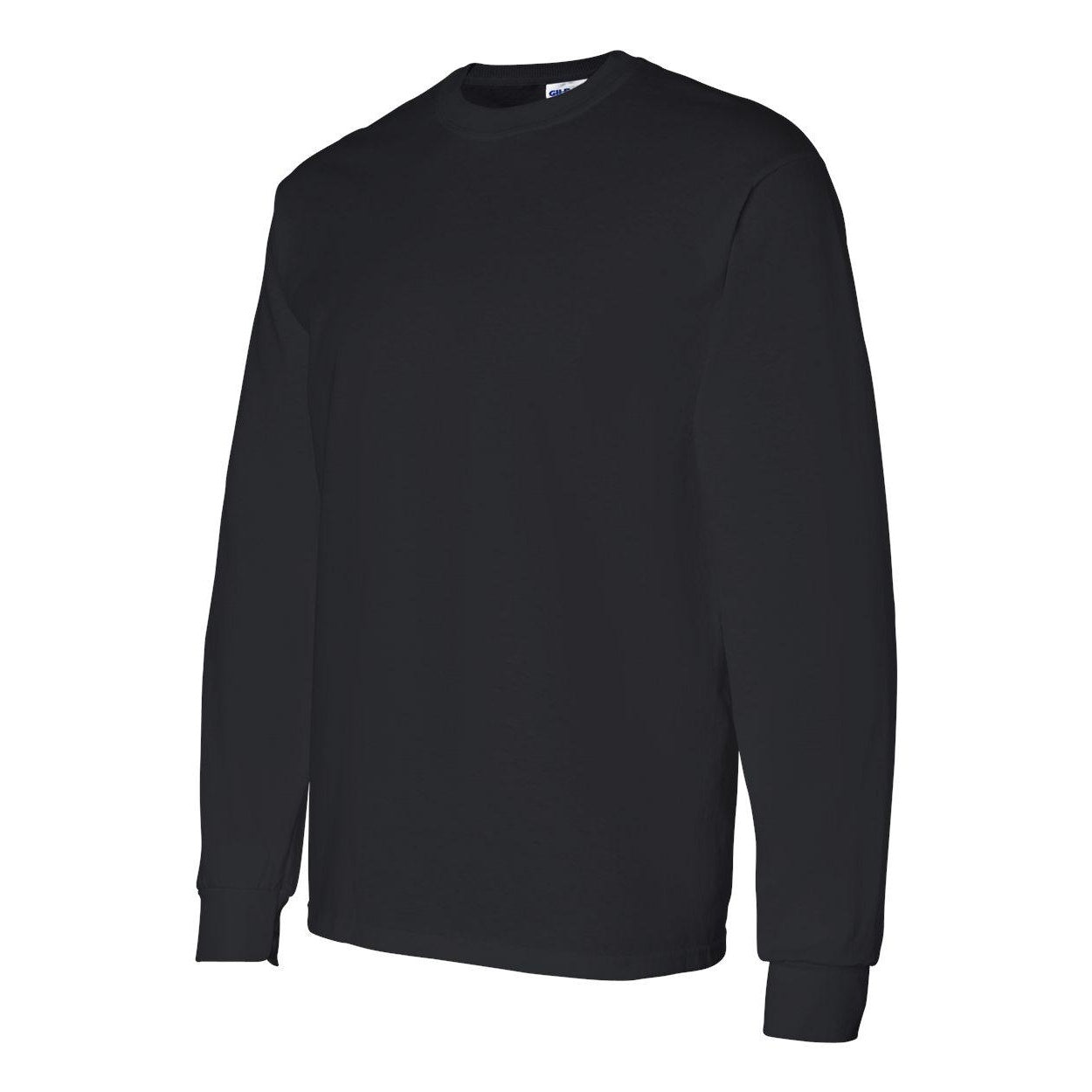 Black - Side - Gildan Heavy Cotton Long Sleeve T-Shirt