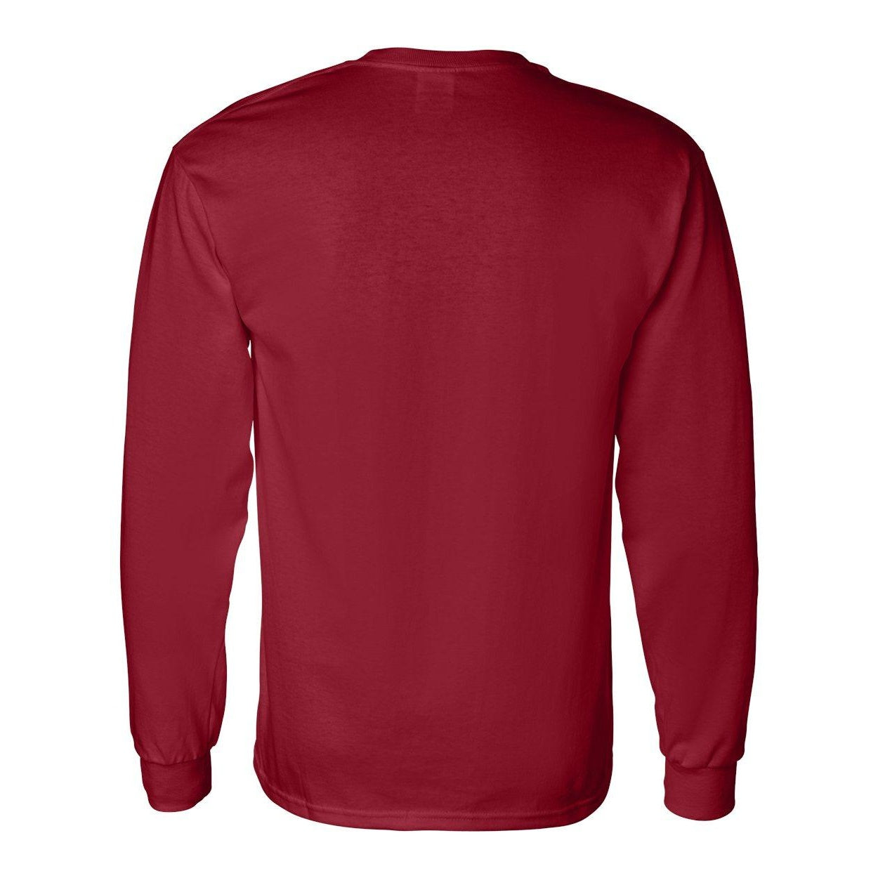 Graphite Heather - Side - Gildan Heavy Cotton Long Sleeve T-Shirt