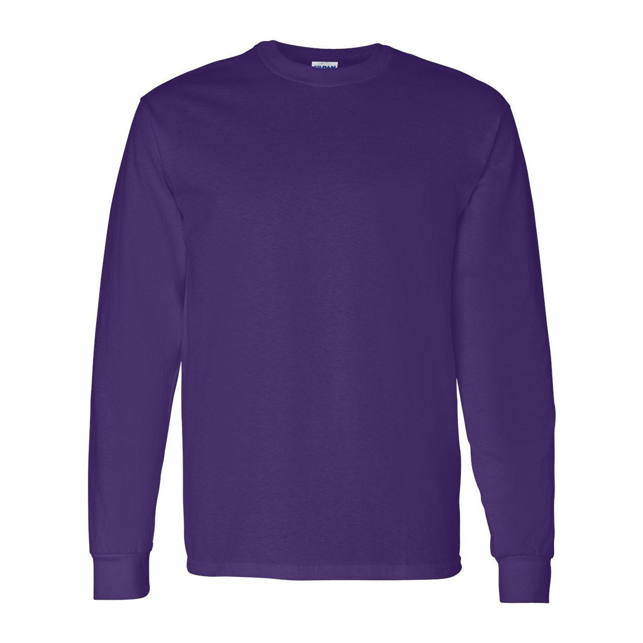 Purple - Side - Gildan Heavy Cotton Long Sleeve T-Shirt