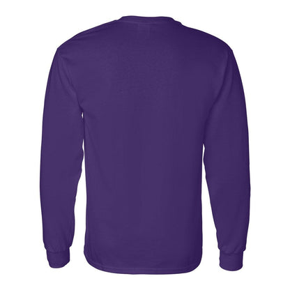 Red - Side - Gildan Heavy Cotton Long Sleeve T-Shirt