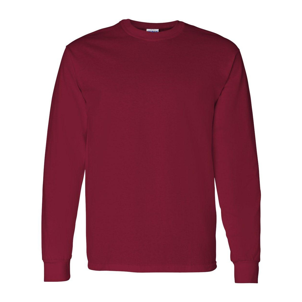Safety Orange - Side - Gildan Heavy Cotton Long Sleeve T-Shirt