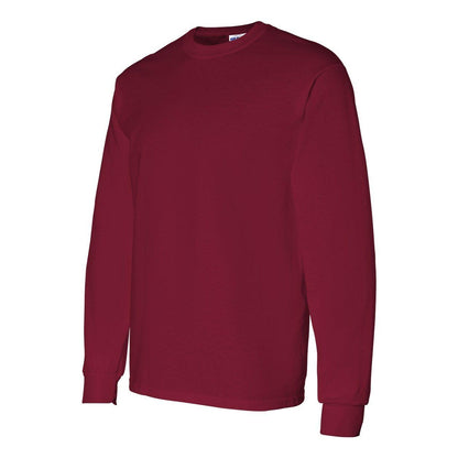 White - Side - Gildan Heavy Cotton Long Sleeve T-Shirt