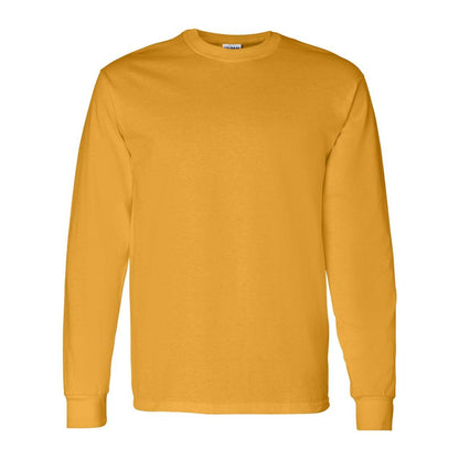 Gold - Front - Gildan Heavy Cotton Long Sleeve T-Shirt