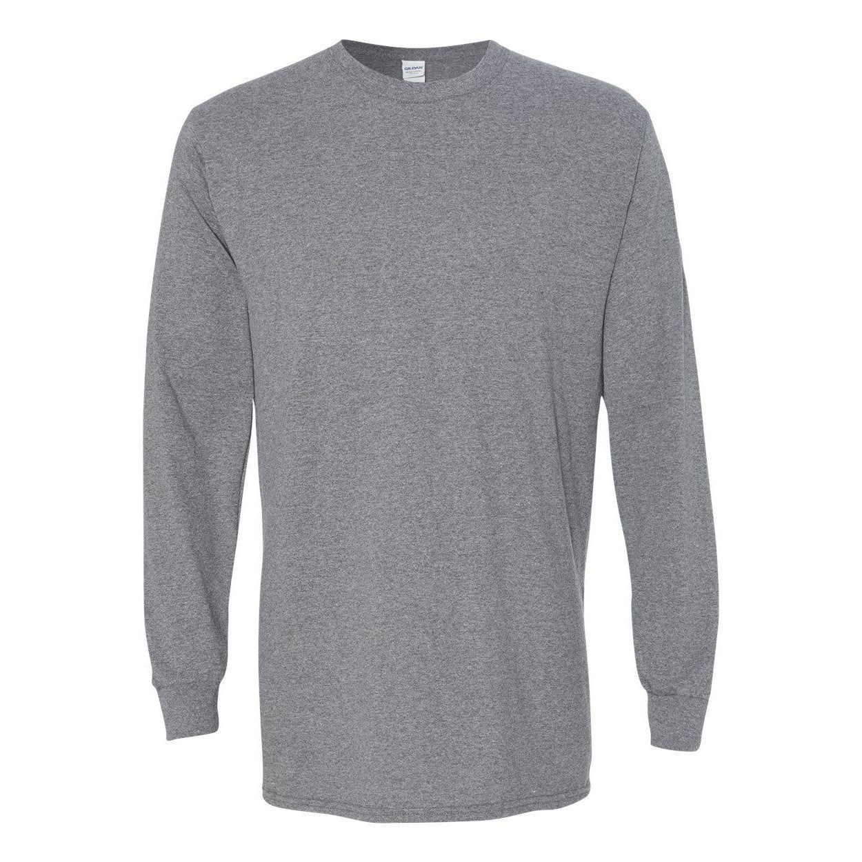 Maroon - Front - Gildan Heavy Cotton Long Sleeve T-Shirt