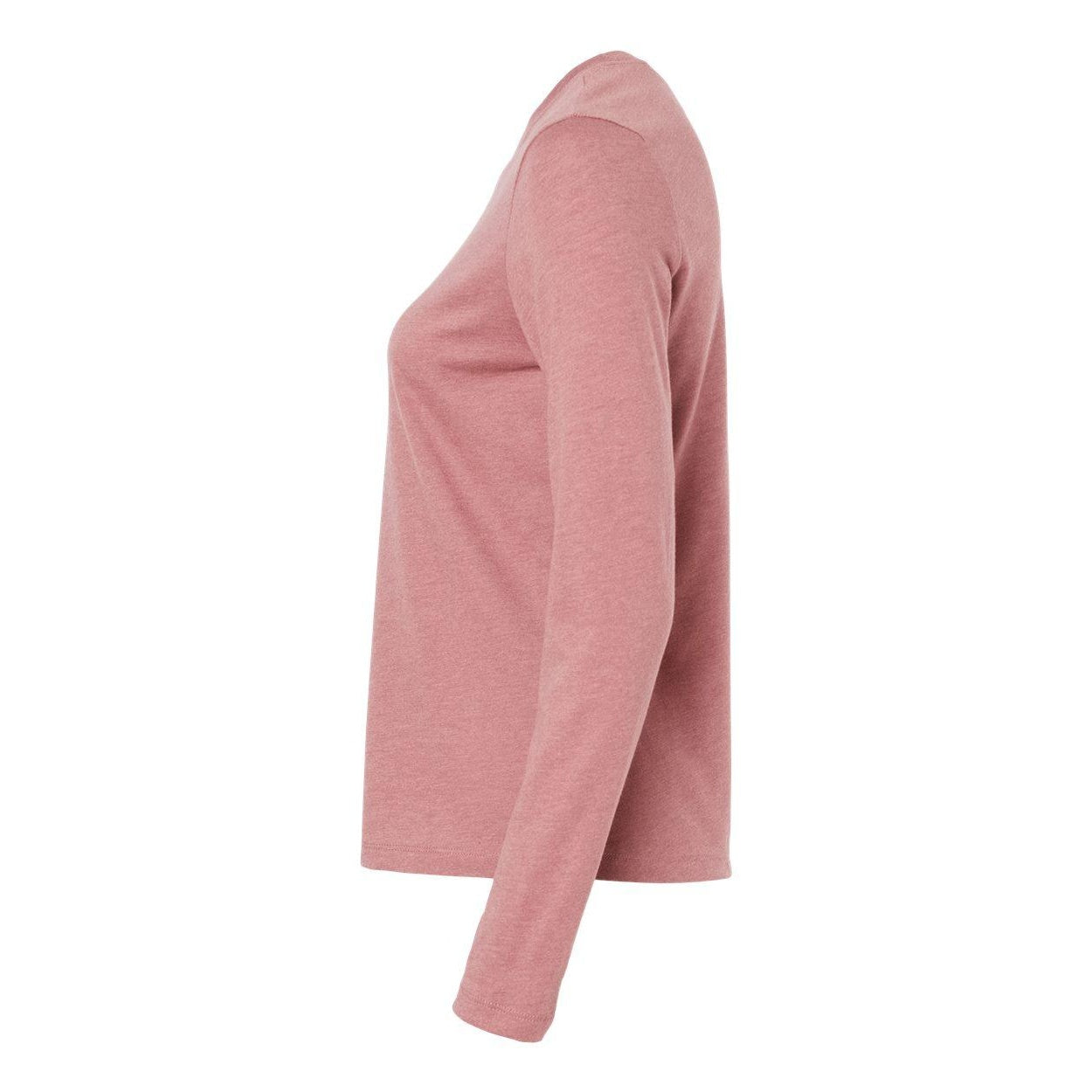 Heather Mauve - Side - BELLA + CANVAS Womens Jersey Long Sleeve Tee