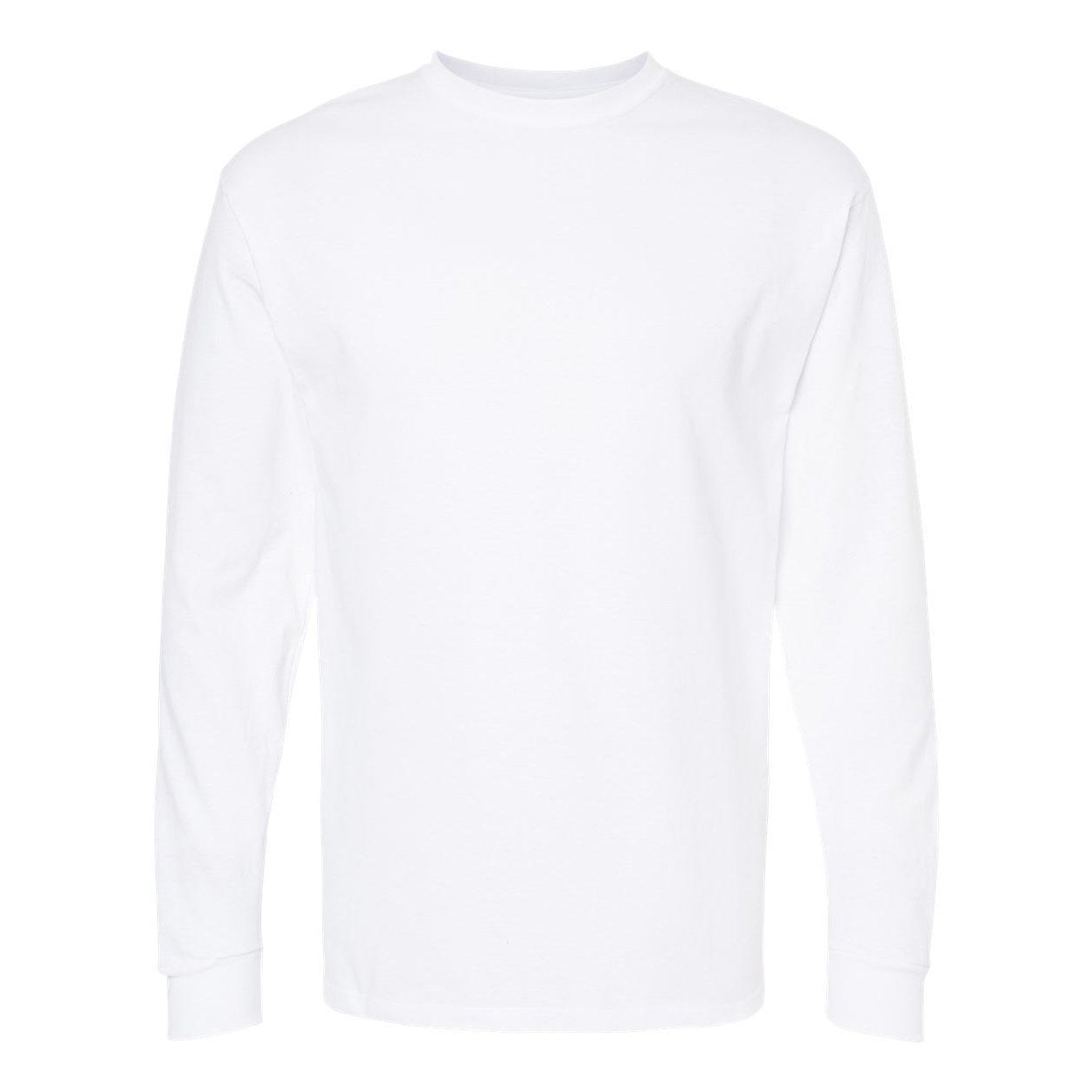 White - Front - M&O Gold Soft Touch Long Sleeve T-Shirt