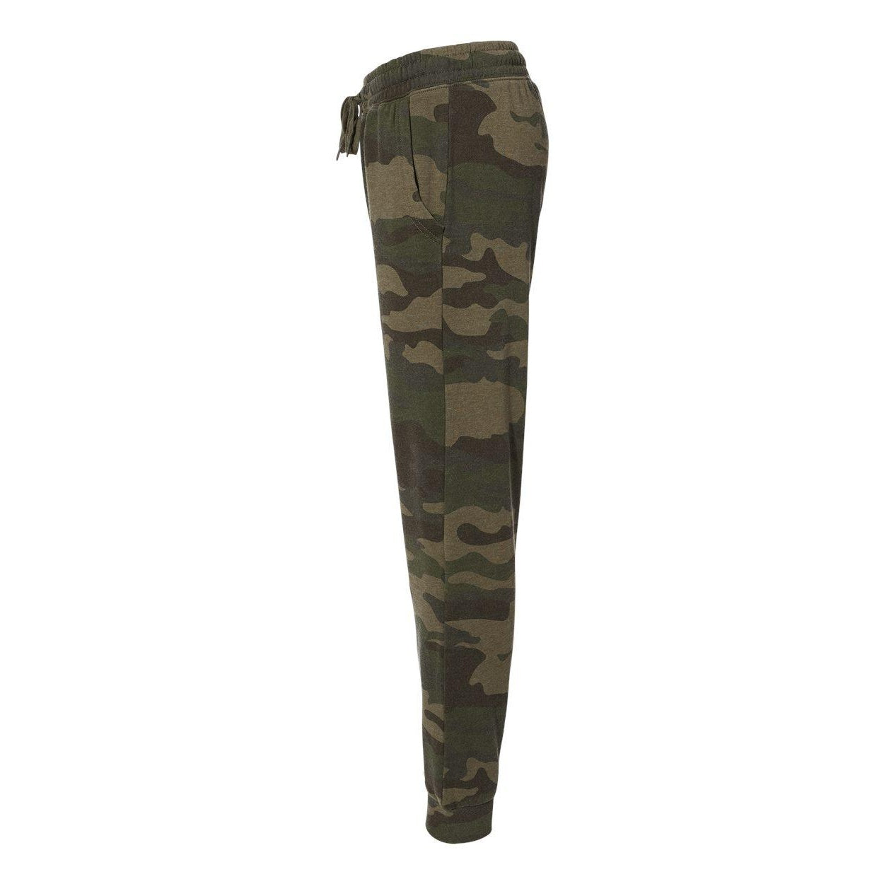 Forest Camo Heather - Side - Independent Trading Co. Women's California Wave Wash Sweatpants