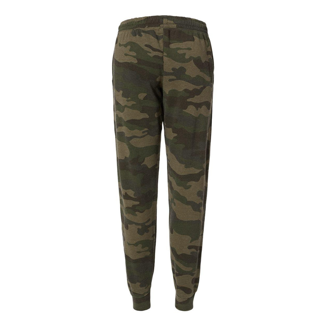Forest Camo Heather - Back - Independent Trading Co. Women's California Wave Wash Sweatpants
