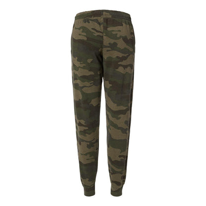 Forest Camo Heather - Back - Independent Trading Co. Women's California Wave Wash Sweatpants