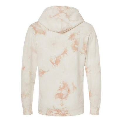 Tie Dye Dusty Pink - Back - Independent Trading Co. Midweight Tie-Dyed Hooded Sweatshirt