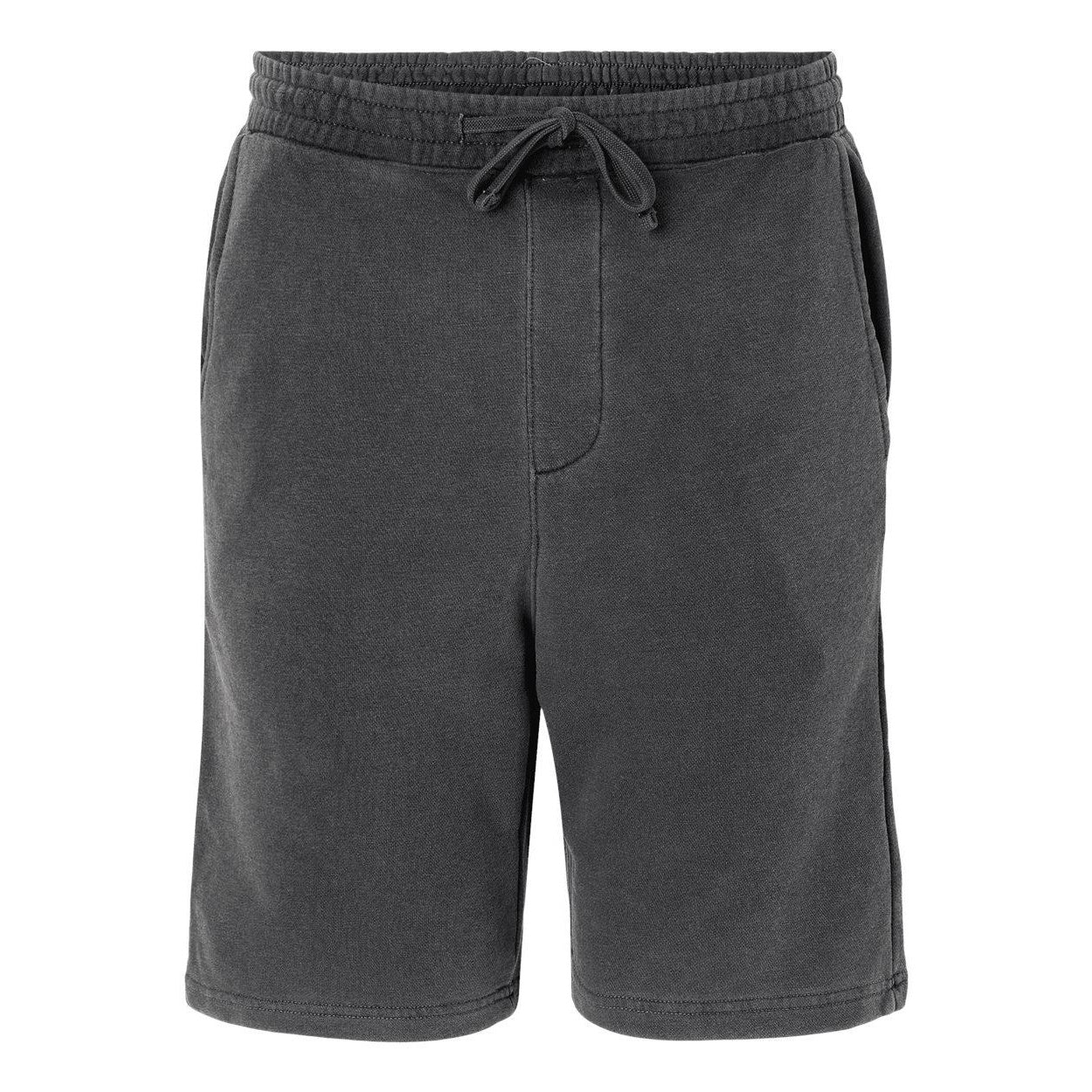 Pigment Black - Front - Independent Trading Co. Pigment-Dyed Fleece Shorts