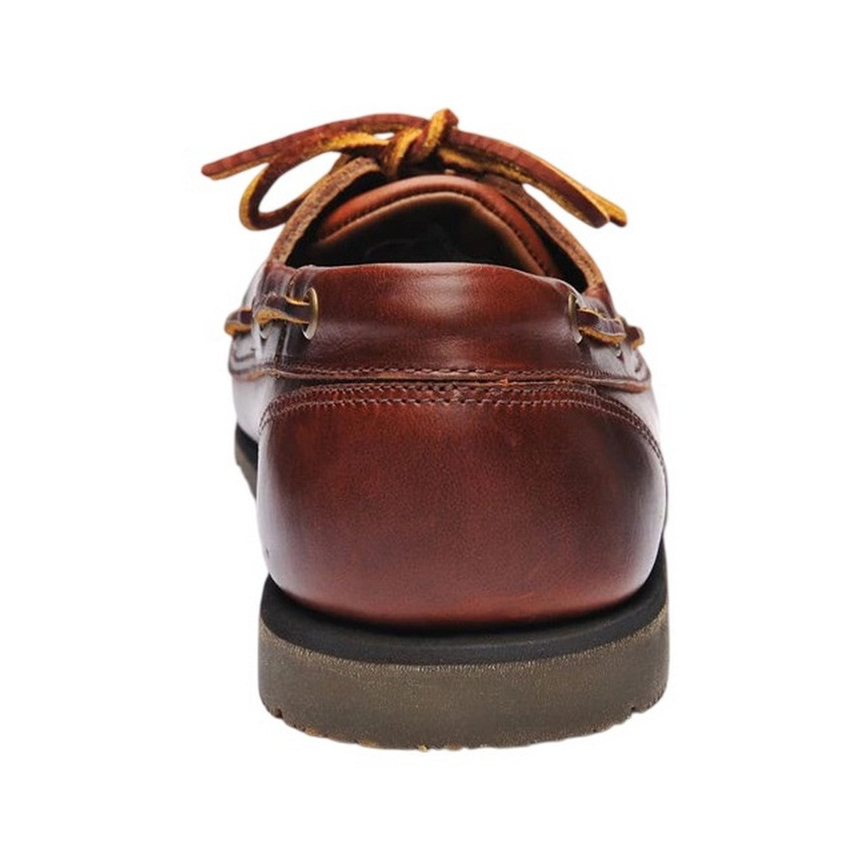 Brown-Gum - Back - Sebago Womens-Ladies Nina Waxed Leather Bala Moccasin