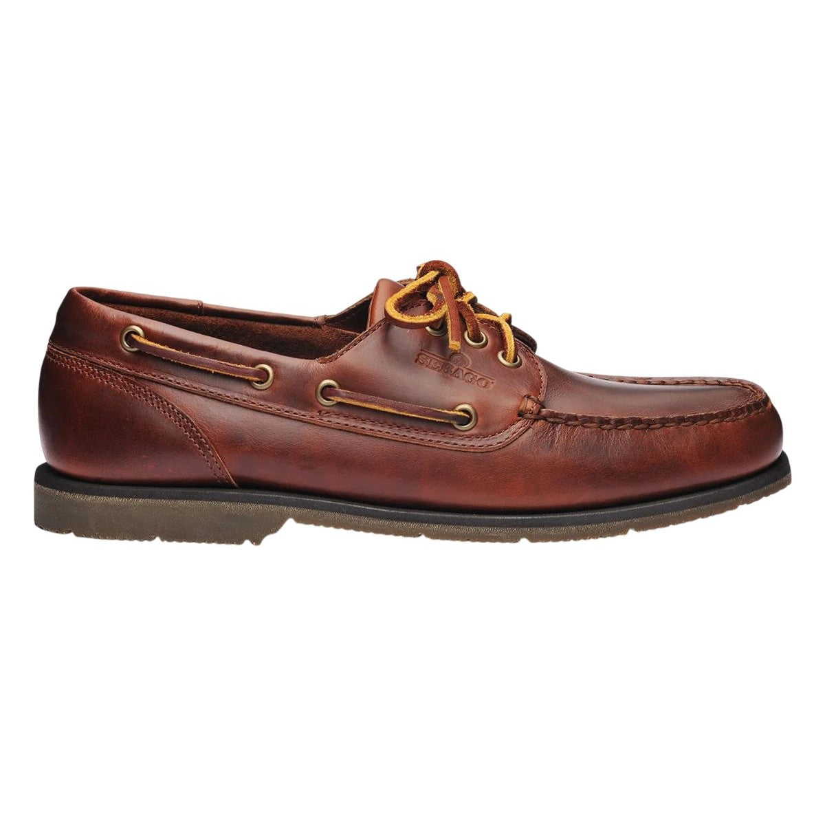 Brown-Gum - Lifestyle - Sebago Womens-Ladies Nina Waxed Leather Bala Moccasin