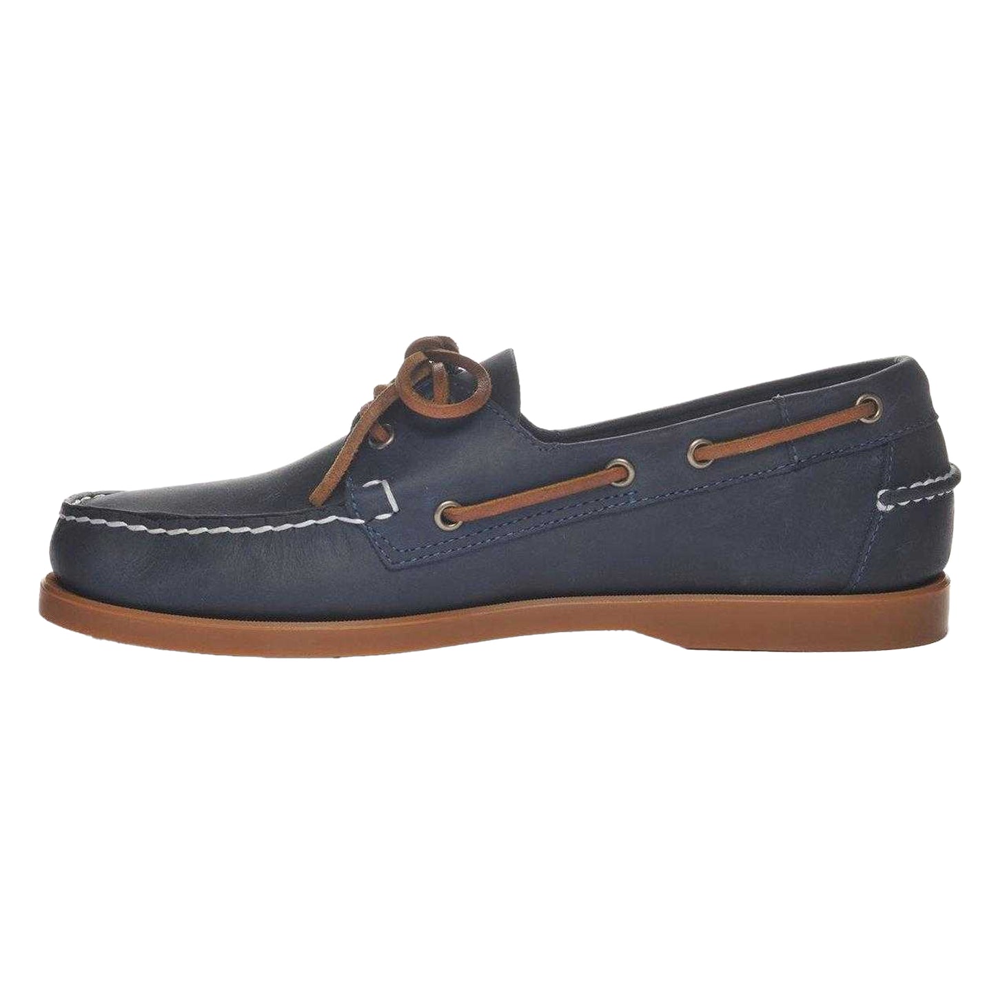 Navy Blue-Brown Tan-Gum - Lifestyle - Sebago Mens Portland Leather Boat Shoes
