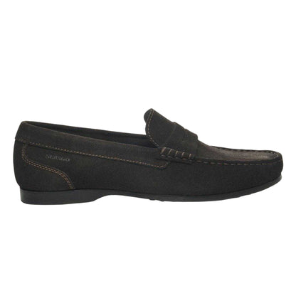 Dark Brown - Front - Sebago Mens Byron Suede Loafers