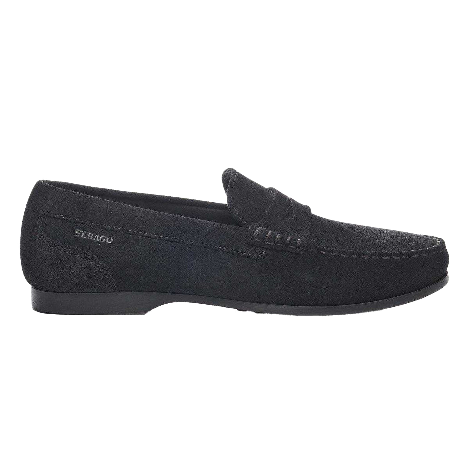 Blue Navy - Front - Sebago Mens Byron Suede Loafers