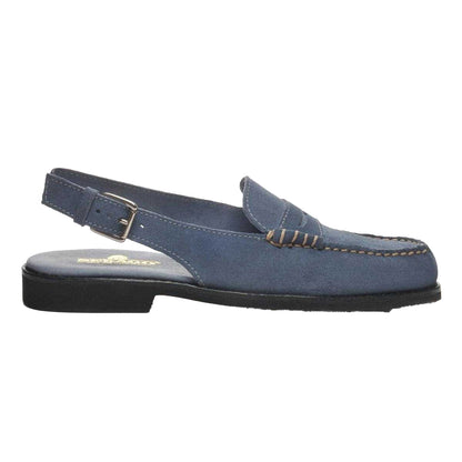 Light Blue - Front - Sebago Womens-Ladies Dan Flesh Out Suede Sandals