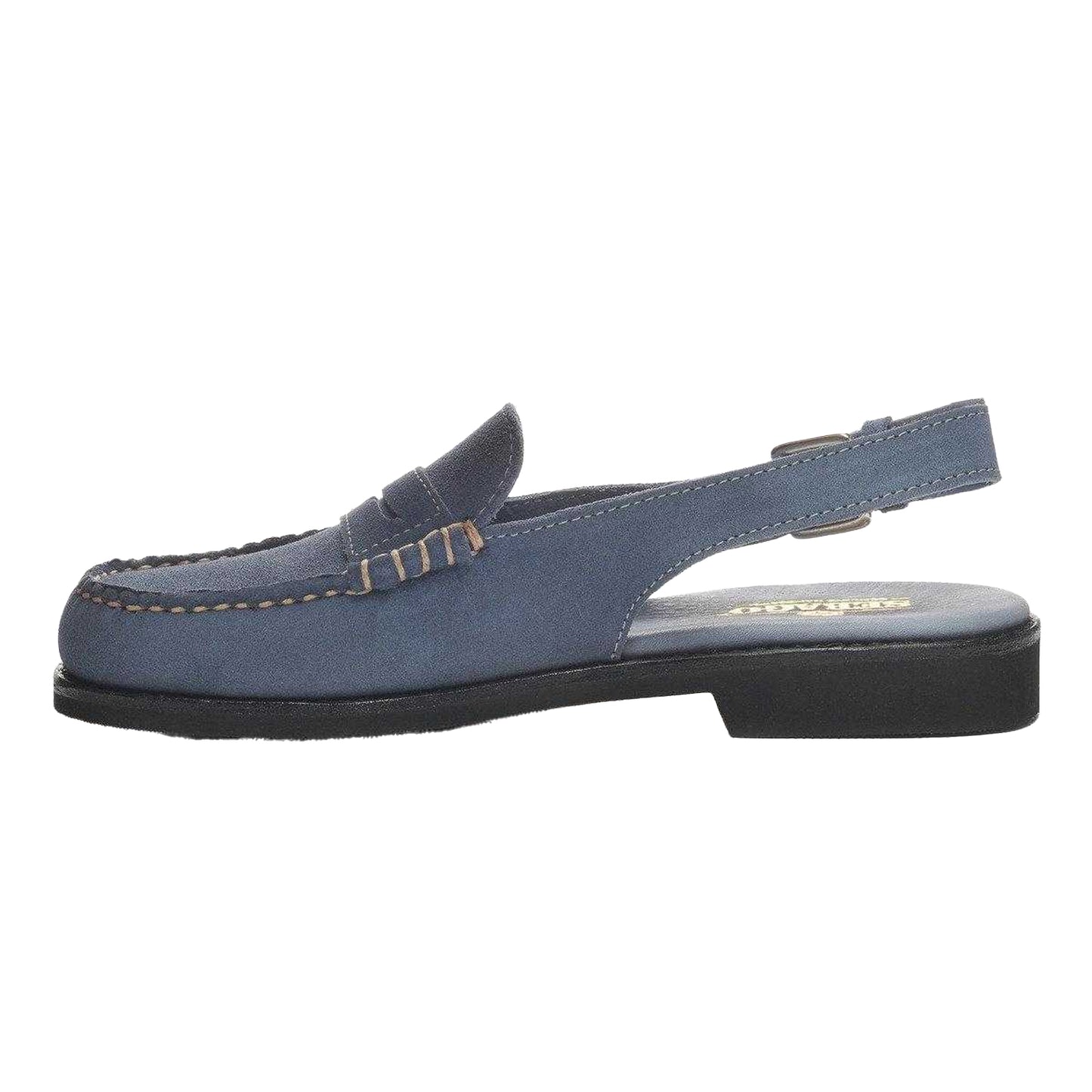Light Blue - Back - Sebago Womens-Ladies Dan Flesh Out Suede Sandals