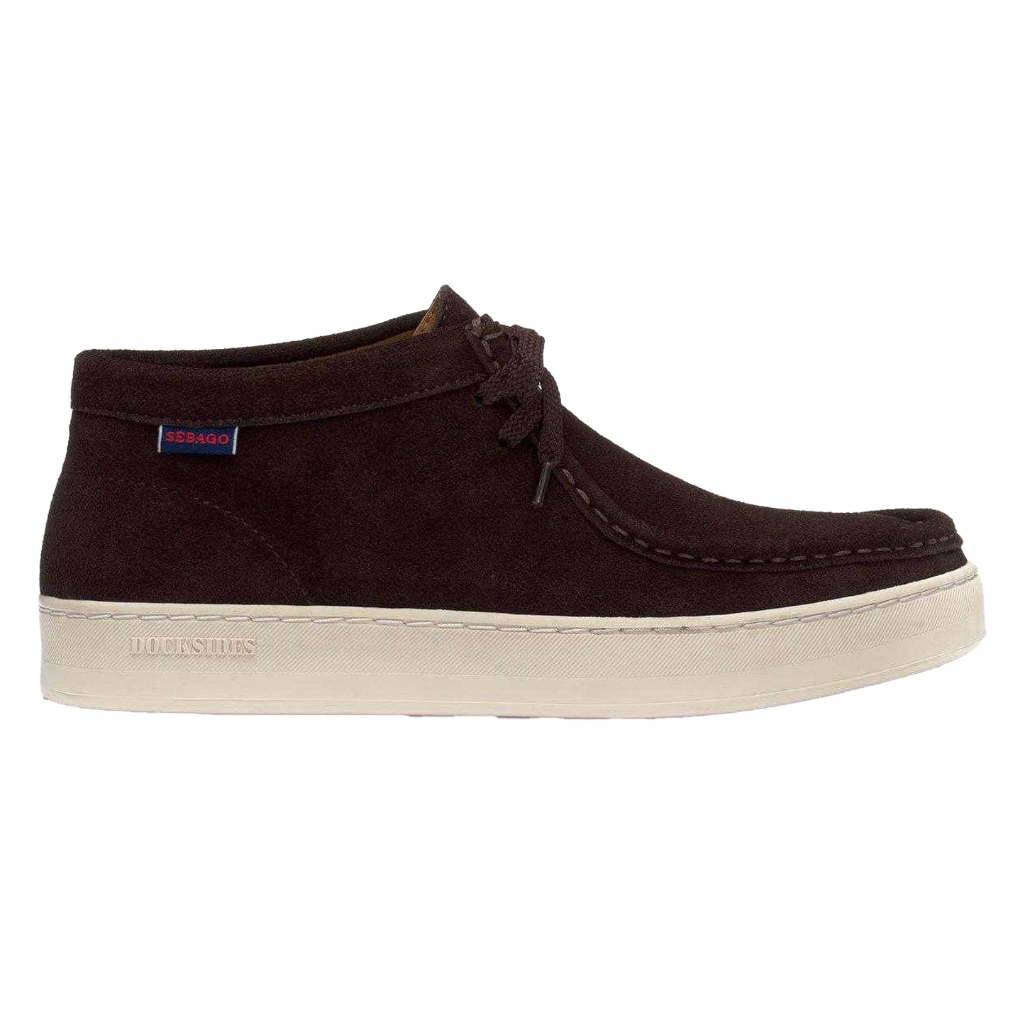 Dark Brown - Front - Sebago Mens Harper Suede Mid Cut Trainers