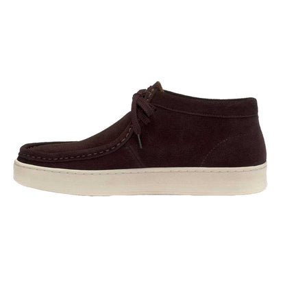 Dark Brown - Side - Sebago Mens Harper Suede Mid Cut Trainers
