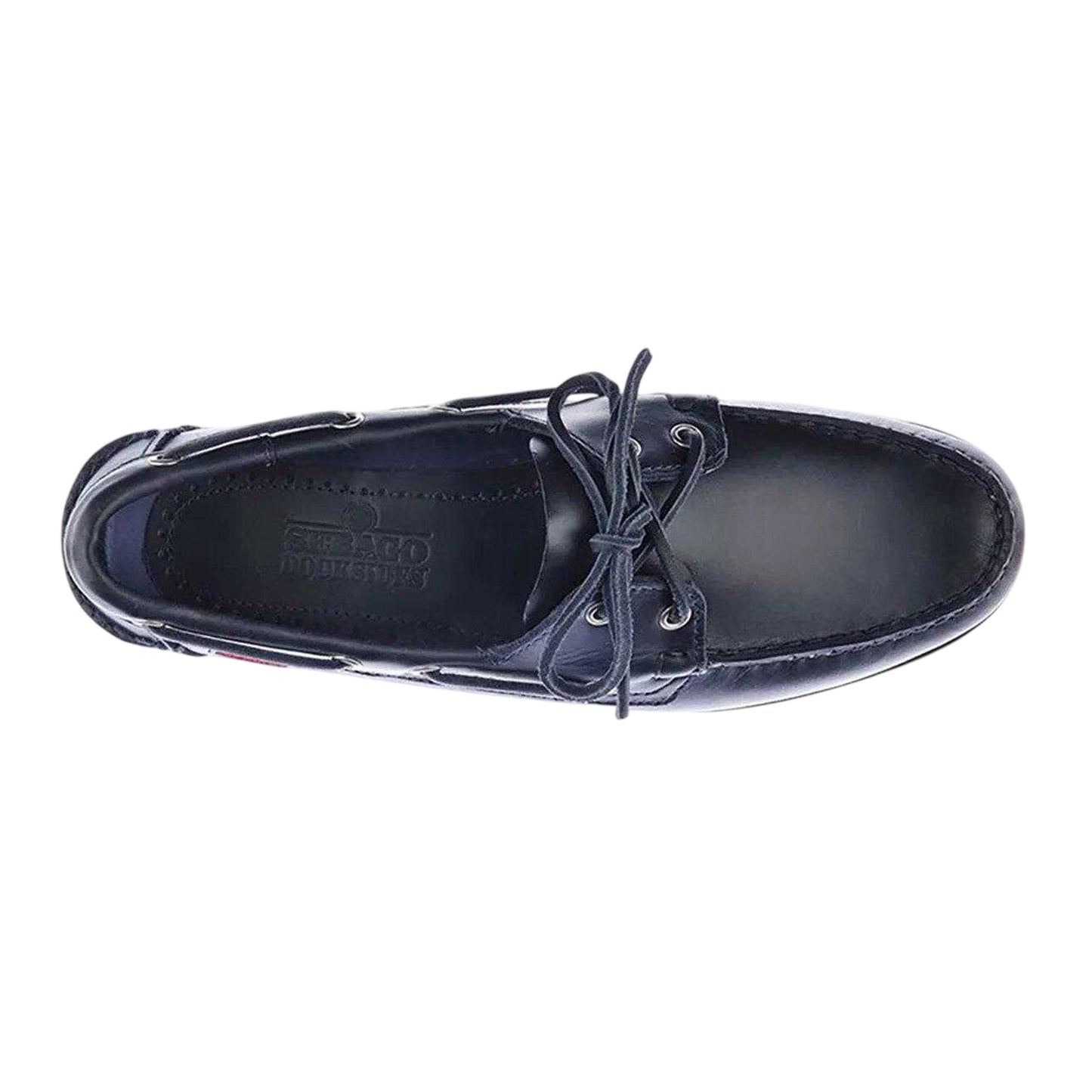 Blue Navy-Gum - Lifestyle - Sebago Mens Endeavor Waxed Leather Boat Shoes