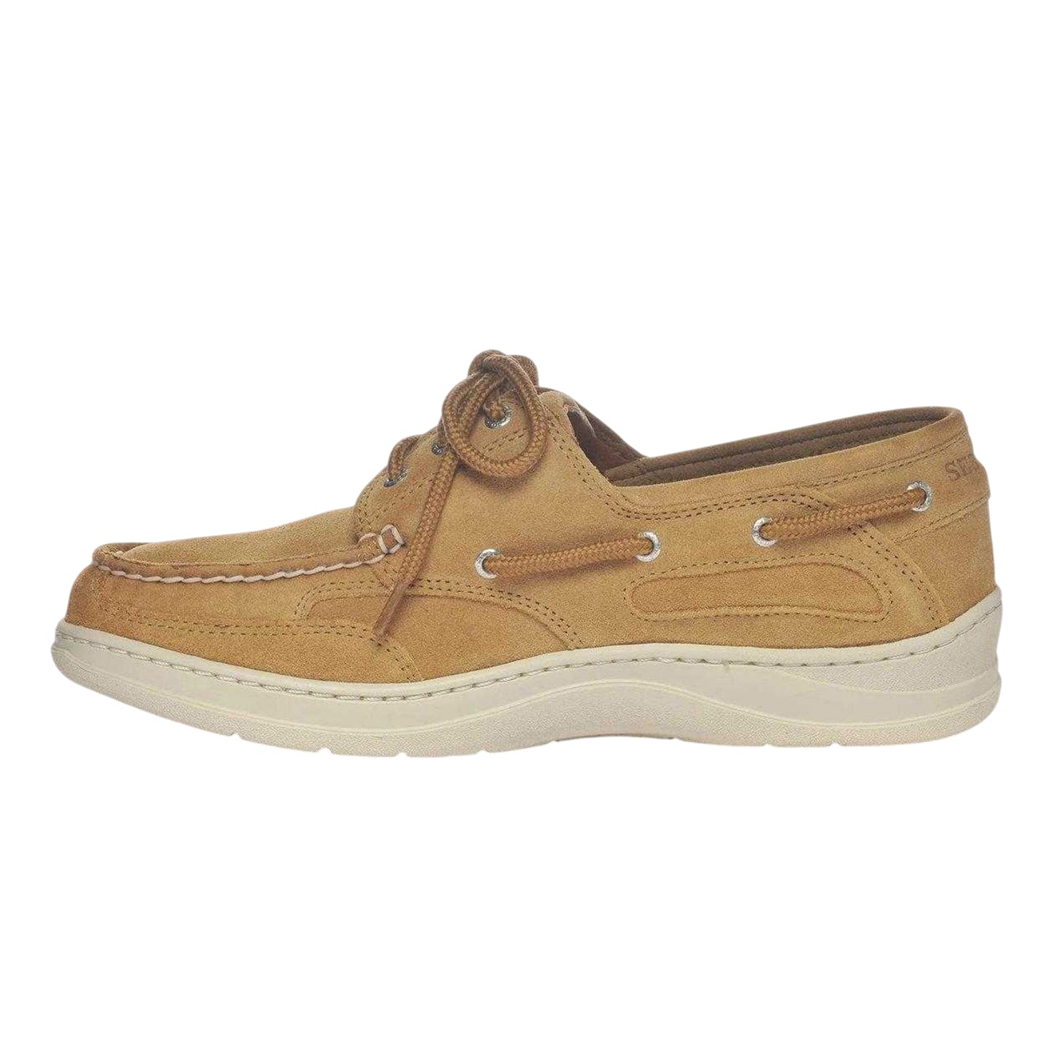 Brown Cognac - Side - Sebago Mens Scotty Suede Boat Shoes
