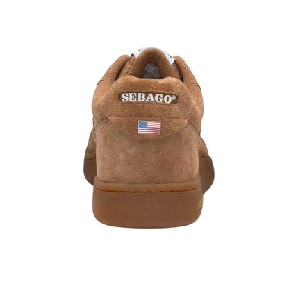 Brown Cognac-Gum - Back - Sebago Mens Hurricane Suede Trainers