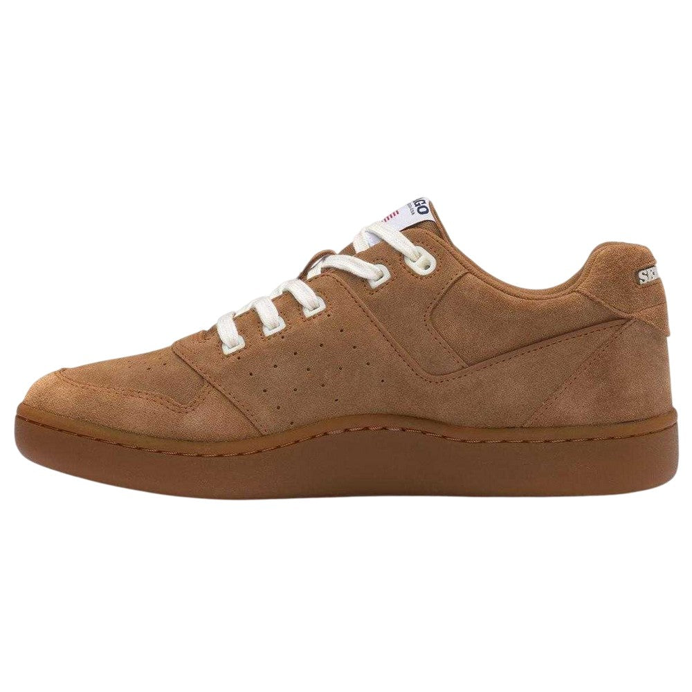 Brown Cognac-Gum - Lifestyle - Sebago Mens Hurricane Suede Trainers