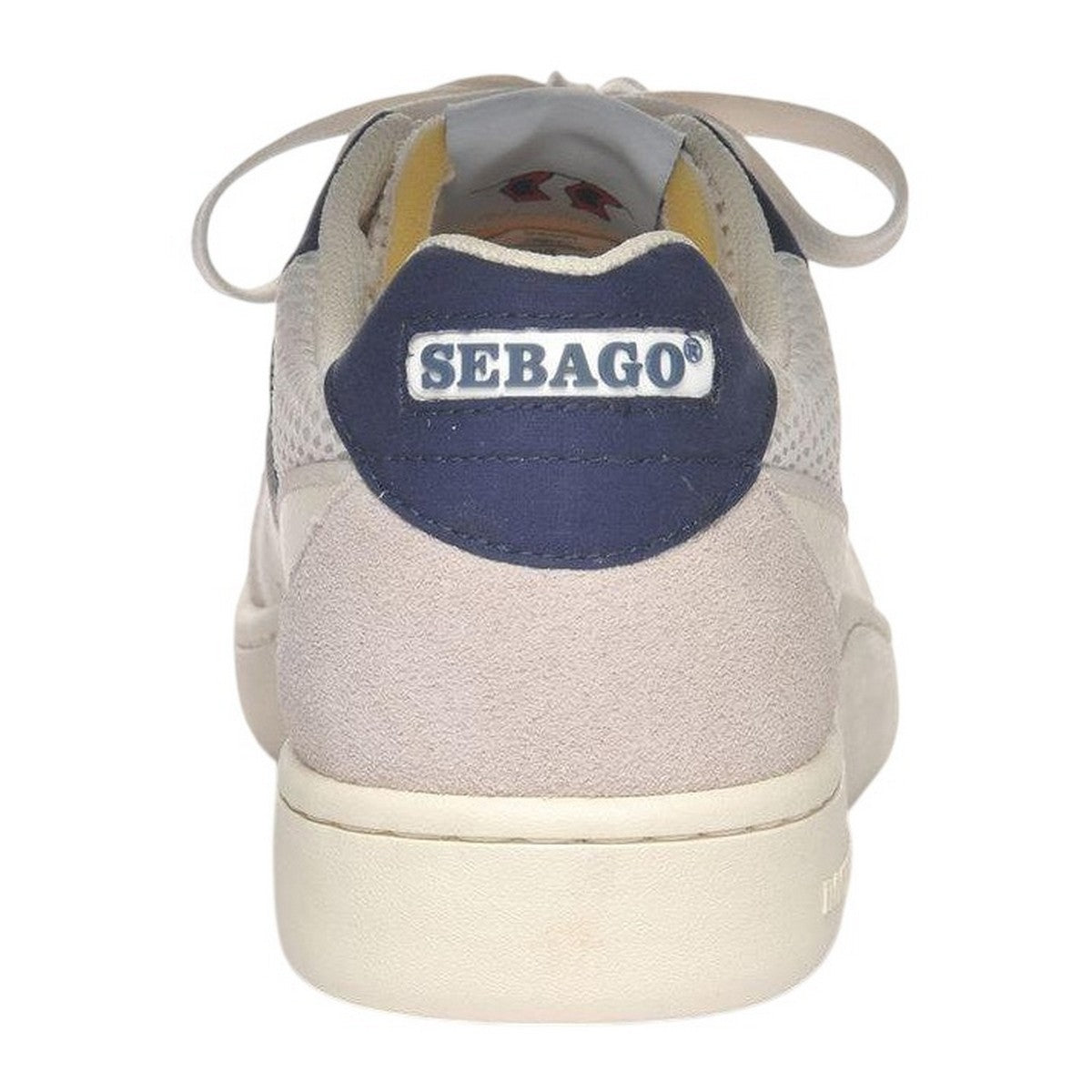 White-Blue - Back - Sebago Mens Hurricane Atlantic Leather Trainers