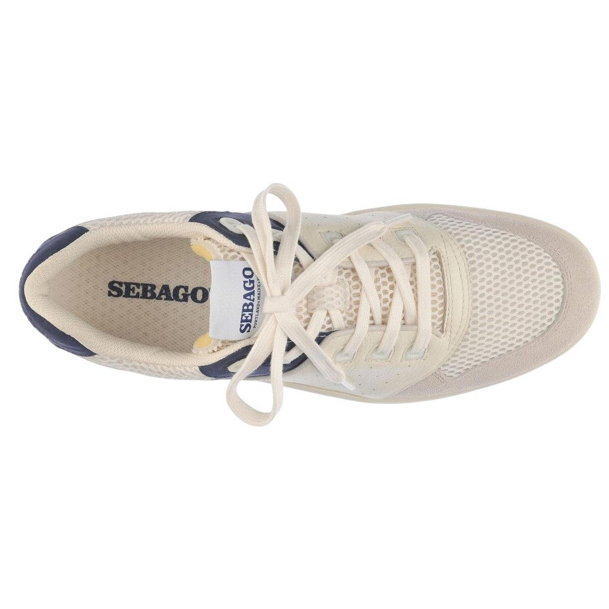 White-Blue - Lifestyle - Sebago Mens Hurricane Atlantic Leather Trainers