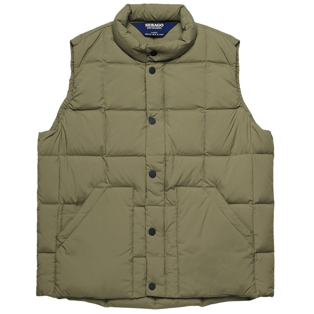 Green Lichen - Front - Sebago Mens Damariscotta Quilted Down Gilet