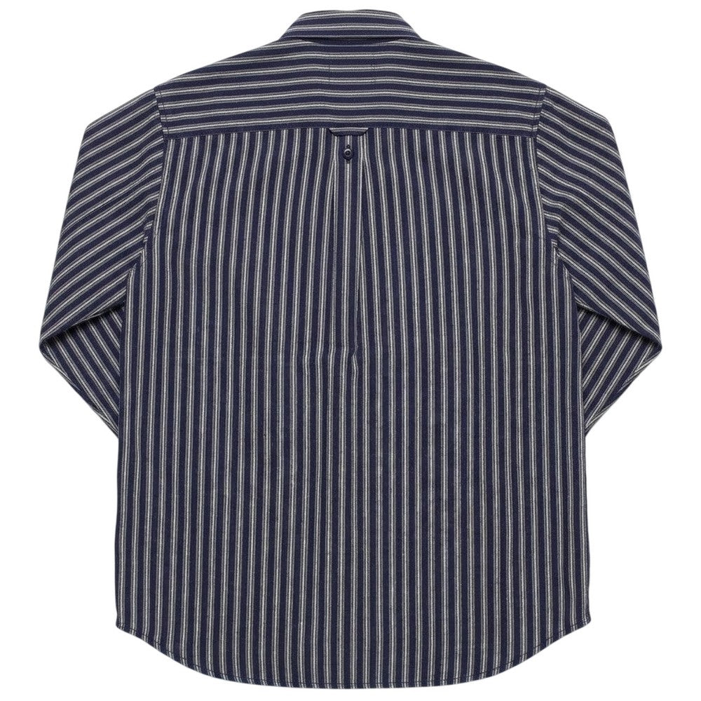 Blue-Off White - Back - Sebago Mens Sheetbend Long-Sleeved Shirt
