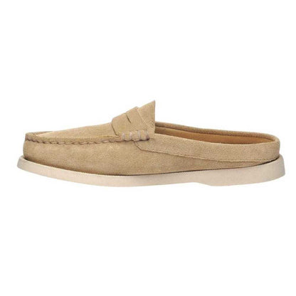 Beige Camel - Side - Sebago Womens-Ladies Omega Suede Loafers
