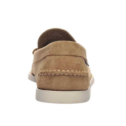 Beige Camel - Back - Sebago Mens Dan Flesh Out Leather Loafers