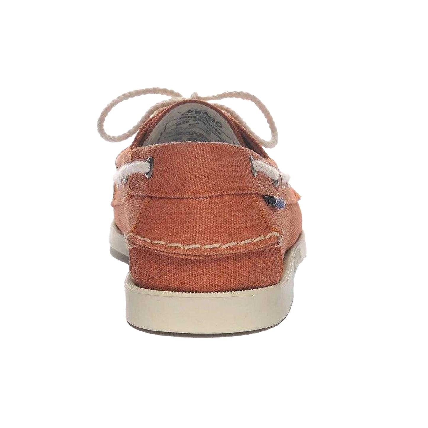 Brandy - Back - Sebago Mens Portland Washed Canvas Boat Shoes