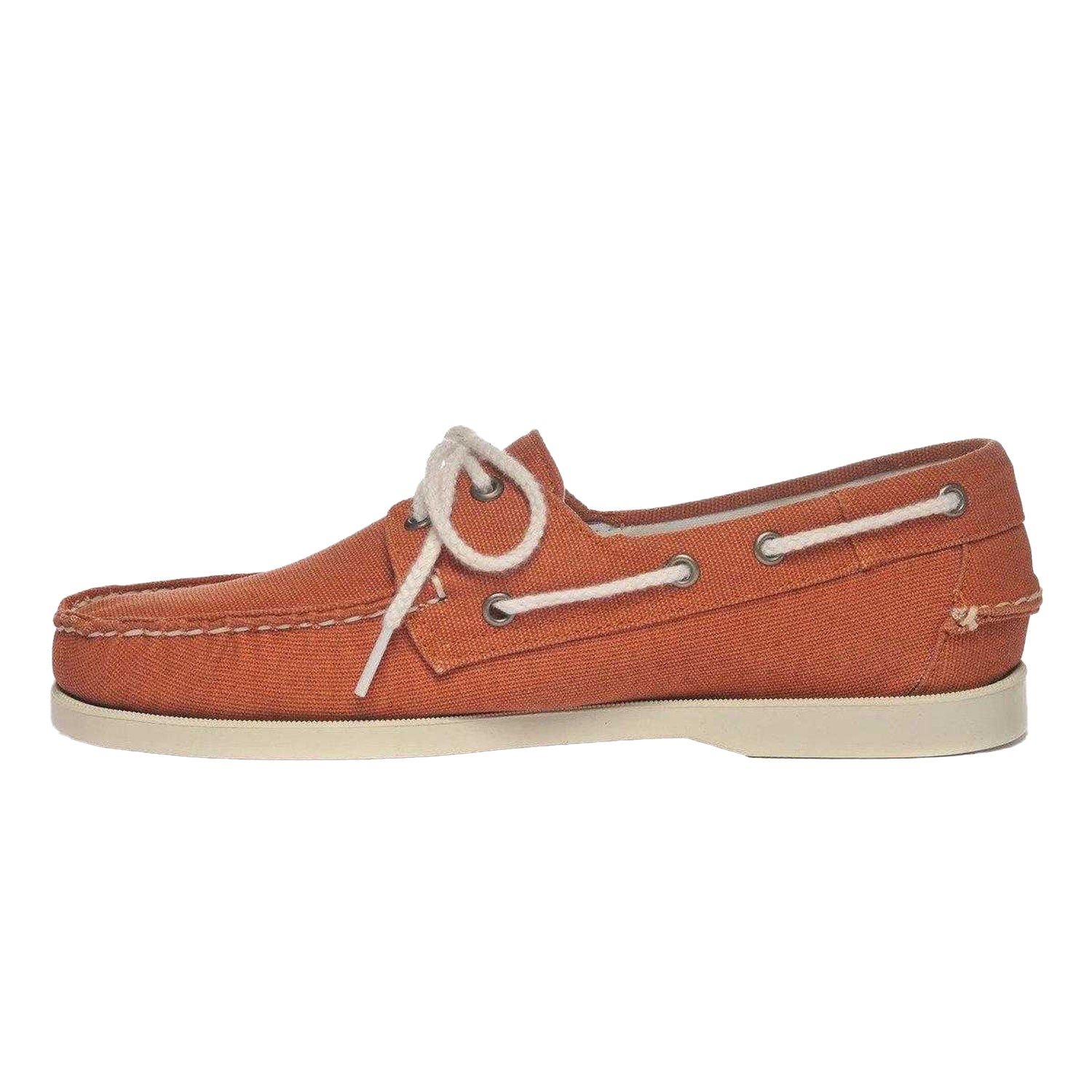 Brandy - Side - Sebago Mens Portland Washed Canvas Boat Shoes