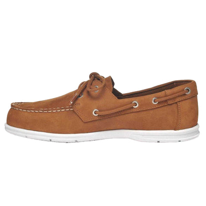 Brown Cognac - Side - Sebago Mens Oakfield Boat Shoes