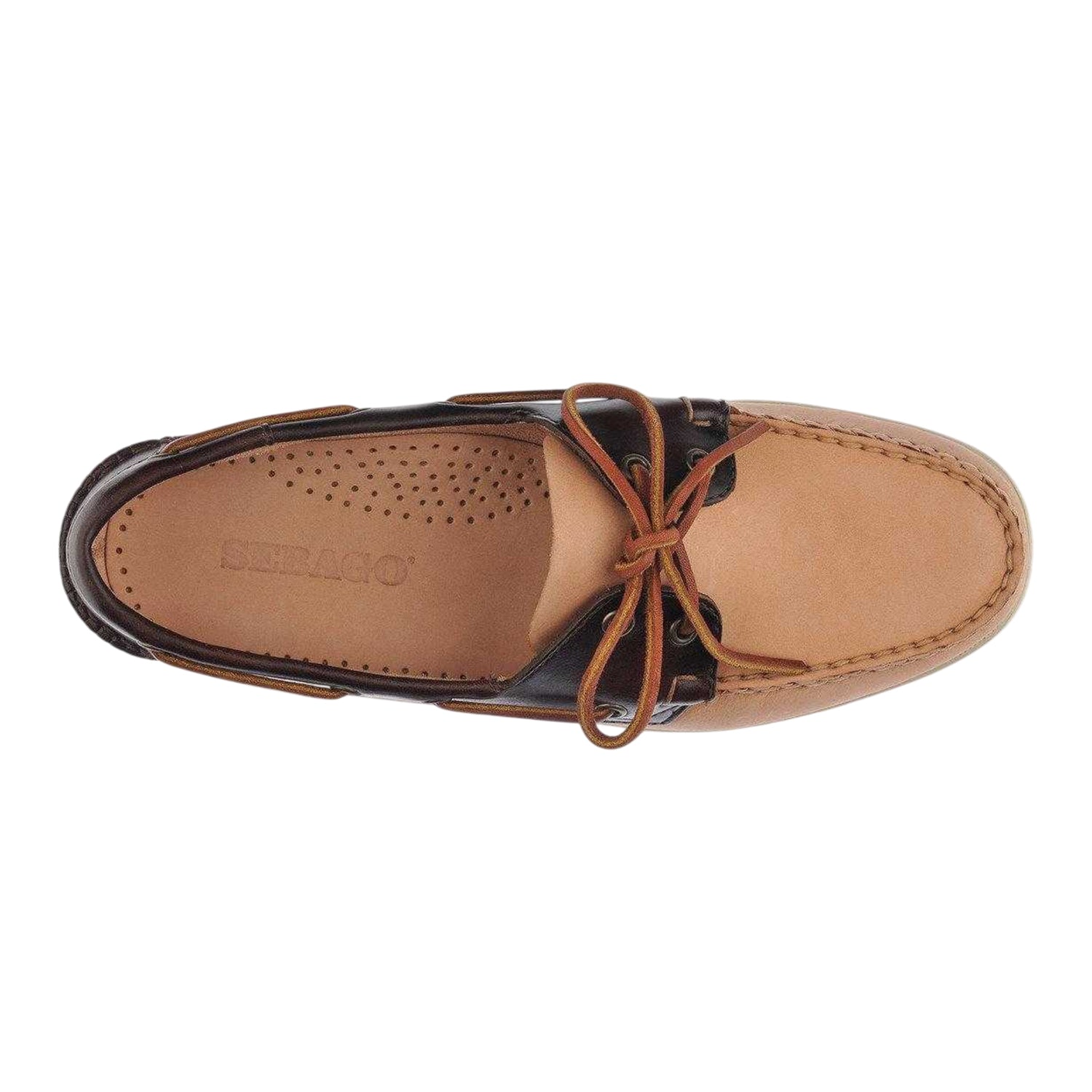 Natural-Dark Brown - Lifestyle - Sebago Mens Leather Boat Shoes