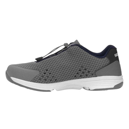 Grey-Navy - Side - Sebago Womens-Ladies Cyphon Technical Trainers