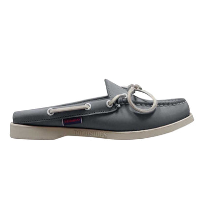 Light Blue-Blue Cielo - Front - Sebago Womens-Ladies Nubuck Clogs