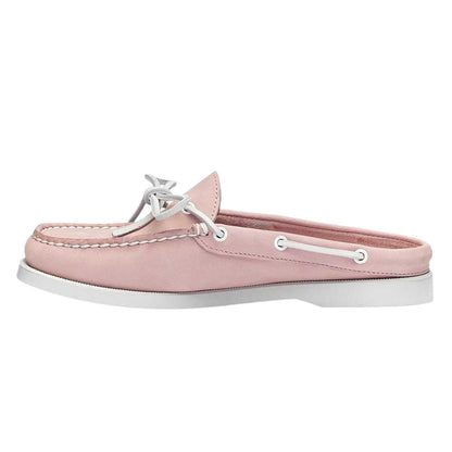 Chiffon Pink - Side - Sebago Womens-Ladies Nubuck Clogs