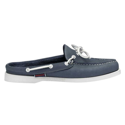 Blue Navy - Front - Sebago Womens-Ladies Nubuck Clogs