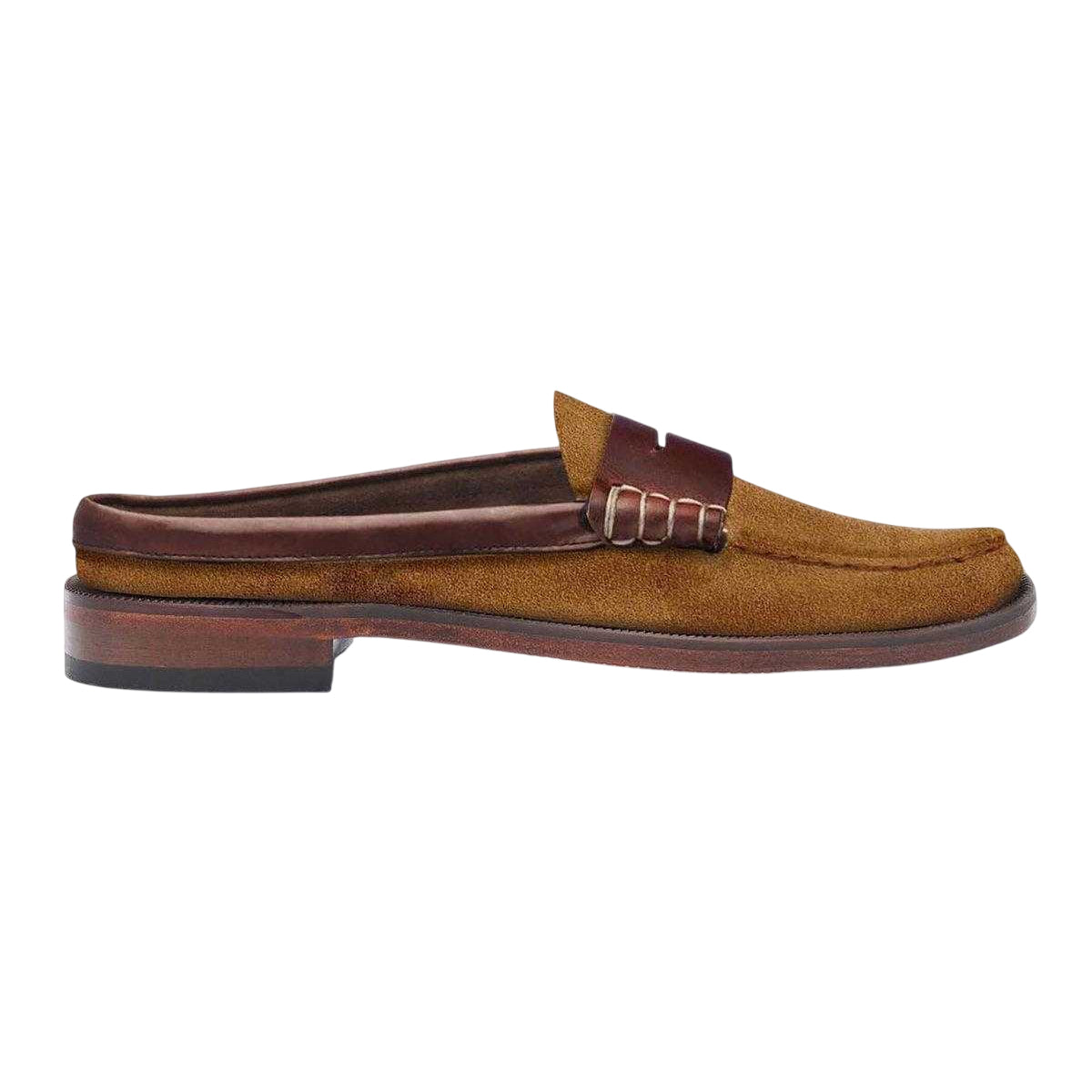 Golden Yellow-Dark Brown - Front - Sebago Womens-Ladies Dan Suede Loafers